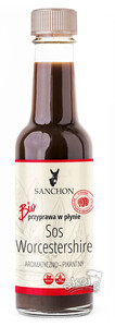 Przyprawa w płynie worcestershire wegańska bezglutenowa BIO 140ml Sanchon