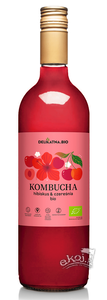 Kombucha hibiskus i czereśnia BIO 750ml Delikatna (Zakwasownia)
