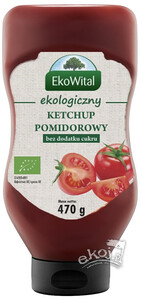 Ketchup bez dodatku cukru BIO 470g Ekowital