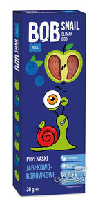 Przekąska jabłko - borówka bez dodatku cukrów bezglutenowa 30g Bob Snail