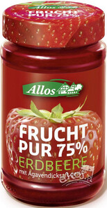 Mus truskawkowy 75% owoców BIO 250g Allos