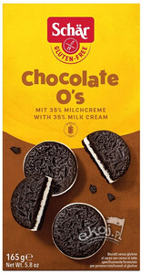 Ciastka z kremem mlecznym Chocolate O's bezglutenowe 165g Schar