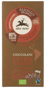 Czekolada gorzka z kawałkami kakao Fair Trade EKO 100g Alce Nero