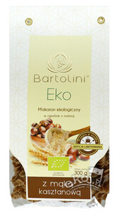 Makaron semolinowy z mąką kasztanową świderki BIO 300g Bartolini