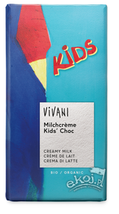 Czekolada mleczna z nadzieniem mlecznym dla dzieci BIO 100g Vivani