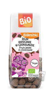 Żelki owocowe w czekoladzie BIO 100g Biominki