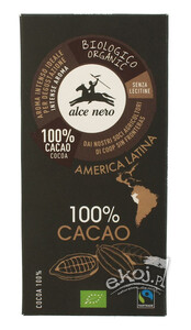 Czekolada gorzka 100% kakao BIO 50g Alce Nero