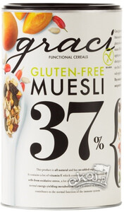 Musli 37% suszonych owoców i nasion bezglutenowe 400g Graci