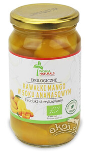 Mango kawałki w soku ananasowym BIO 350g Worga Naturals