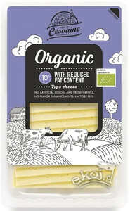 Ser żółty o obniżonej zawartości tłuszczu w plastrach BIO 125g Cesvaine