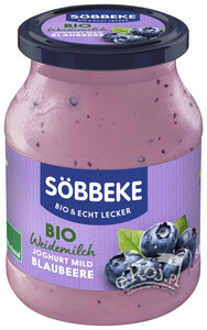 Jogurt kremowy jagodowy 3,8% BIO 500g Sobbeke