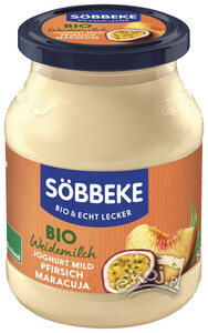 Jogurt kremowy brzoskwinia marakuja 3,8% BIO 500g Sobbeke