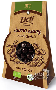 Ziarna kawy w czekoladzie deserowej BIO 50g Doti