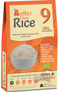 Makaron Konjac w kształcie ryżu bezglutenowy Bio 385g Better Than Foods