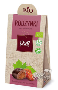 Rodzynki w czekoladzie bezglutenowe BIO 50g Doti