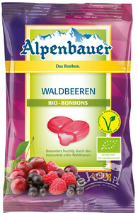 Cukierki z nadzieniem o smaku owoców leśnych vegan BIO 90g Alpenbauer