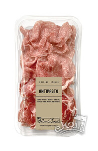 Mix plastrów bezglutenowych: schab dojrzewający Lonzino i salami Milano BIO 70g Primavera
