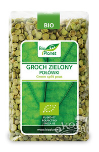 Groch zielony połówki Bio 500g Bio Planet