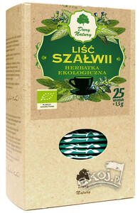 Herbatka liść szałwii BIO 25 torebek Dary Natury