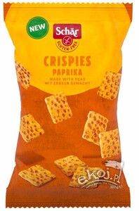 Crispies - przekąska z grochu o smaku paprykowym bezglutenowa 100g Schar