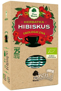 Herbatka hibiskus BIO 25 x 2,5g Dary Natury