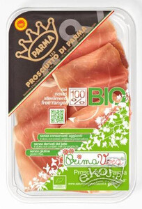 Szynka Prosciutto di Parma dojrzewająca plastry bezglutenowa BIO 70g Primavera