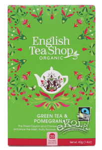 Herbata zielona z granatem BIO 20x2g English Tea Shop