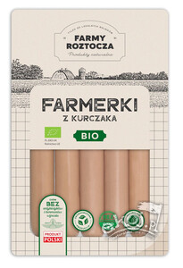 Parówki Farmerki z KURCZAKA BIO 250 g Farmy Roztocza