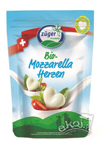 Mozzarella w kształcie serc BIO 260g (130g)  Zuger