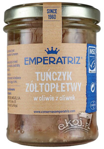 Tuńczyk żółtopłetwy filety msc w oliwie z oliwek 200g (130g) Emperatriz