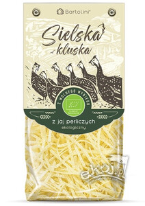 Makaron Sielska Kluska z jaj perliczych krajanka BIO 250g Bartolini