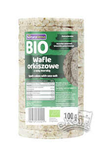 Wafle orkiszowe pełnoziarniste z solą morską BIO 100g Naturavena