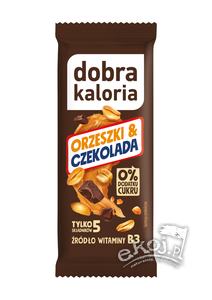Baton daktylowy orzeszki & czekolada bez dod. cukru 35g Dobra Kaloria