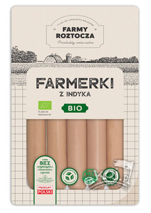 Parówki Farmerki z INDYKA BIO 250g Farmy Roztocza
