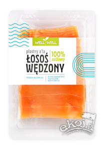 Łosoś wędzony roślinny plastry 100g Well Well