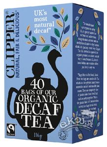 Herbata czarna bezkofeinowa fair trade BIO 40x2,9g Clipper