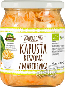 Kapusta kiszona z marchewką BIO 480g Farma Świętokrzyska