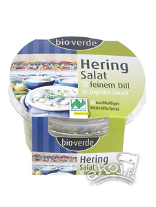 Sałatka śledziowa w bio sosie jogurtowo-koperkowym 150g Bio Verde