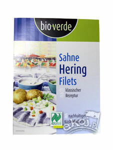 Filety śledziowe w bio sosie śmietanowym 350g Bio Verde