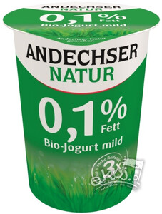 Jogurt naturalny 0,1% tł BIO 500g Andechser