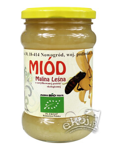 Miód malina leśna BIO 400g Sznurowski