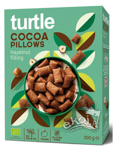 Poduszki ryżowe z kremem orzechowo-kakaowym bezglutenowe BIO 300g Turtle