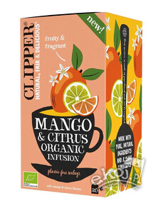 Herbatka o smaku mango i owoców cytrusowych BIO 36g (20 torebek) Clipper