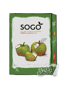 Sok jabłkowy z kwaśnych jabłek 3l SOGO