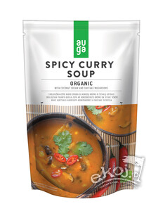 Zupa pikantne curry z kremem kokosowym i grzybami shiitake BIO 400g Auga