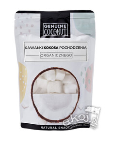 Kawałki kokosa świeże bezglutenowe BIO 100g Genuine Coconut