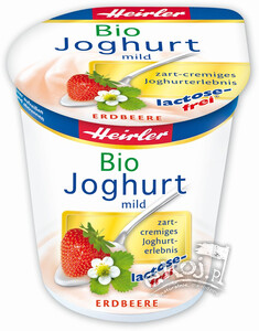Jogurt truskawkowy bez laktozy 3,5% BIO 150g Heirler
