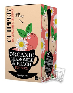 Herbata rumiankowa o smaku brzoskwiniowym BIO 20x1,5g Clipper