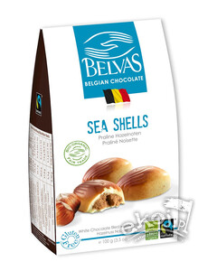 Belgijskie czekoladki Sea Shells BIO 100g Belvas