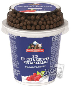 Jogurt malinowy z kulkami czekoladowymi BIO 150g Berchtesgadener Land